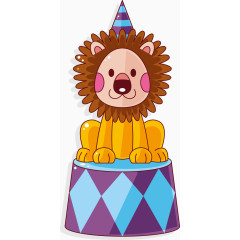 马戏团狮子矢量