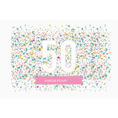 50周年纪念贺卡矢量素材