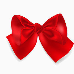 红色蝴蝶结矢量元素