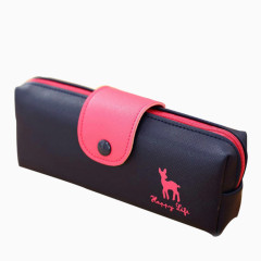 黑色粉红色笔袋