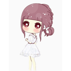 穿白色礼服的女孩