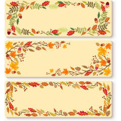 好看花纹边框卡片素材矢量图