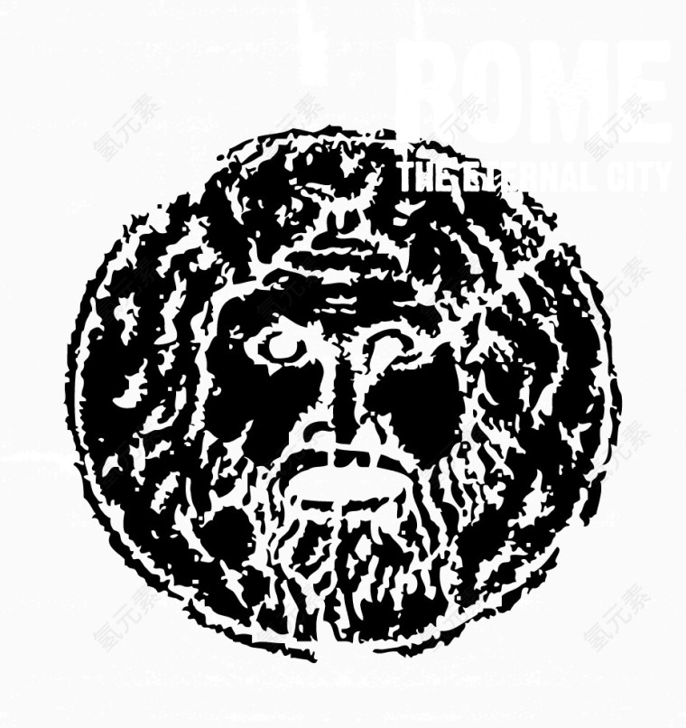 矢量复古罗马徽章