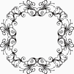 矢量创意设计圆形黑白工艺品图