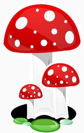 可爱蘑菇元素