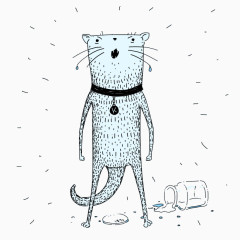 创意抽象猫咪漫画