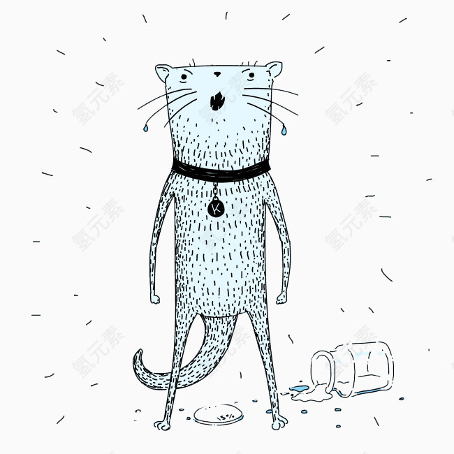 创意抽象猫咪漫画