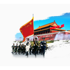 国庆国旗军人