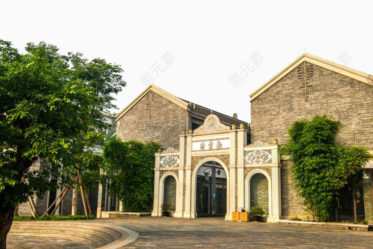 复古民国建筑装饰设计免费素材