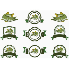 鱼类健康饮食logo图标素材