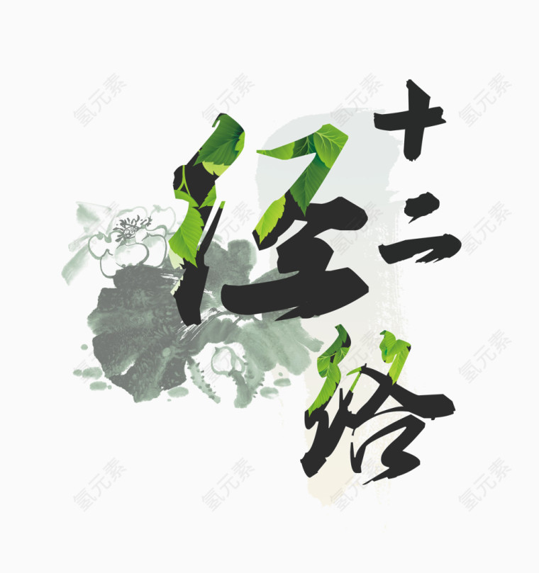 十二经络艺术字