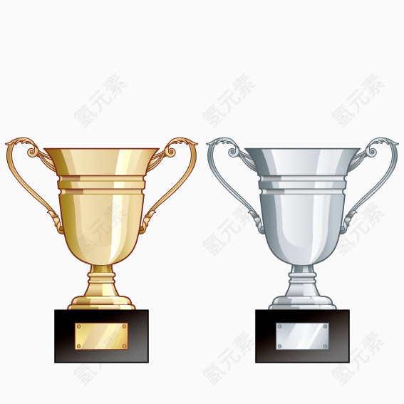 金色银色奖杯
