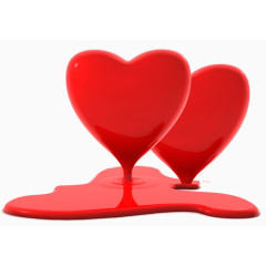 红色的情人节爱心