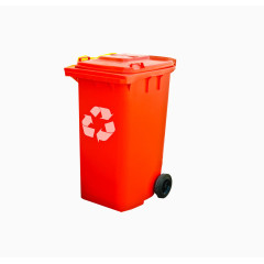 红色垃圾桶