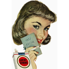 香烟海报女子抽烟