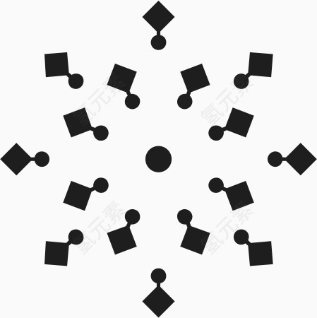 角花底纹花型对称平面图形