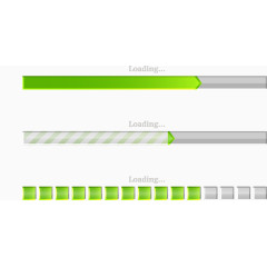 矢量绿色进度条