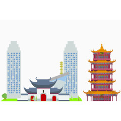 现代与古典建筑图案