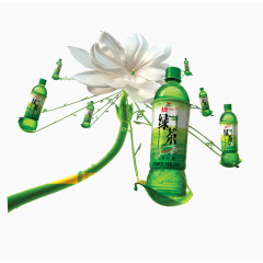 产品实物创意统一绿茶