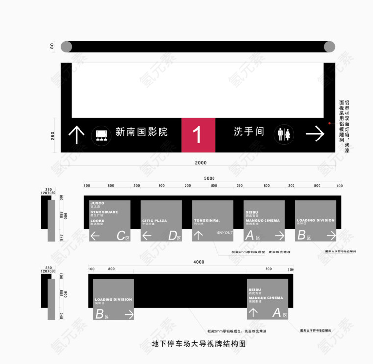 洗手间导视牌