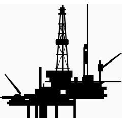 矢量石油砖井台剪影8