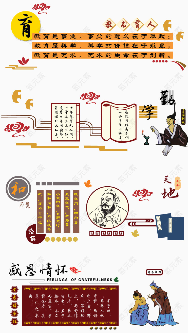论语勤学免费素材