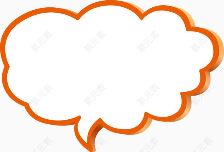 矢量手绘橙色框