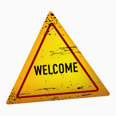 个性欢迎标签插画矢量素材