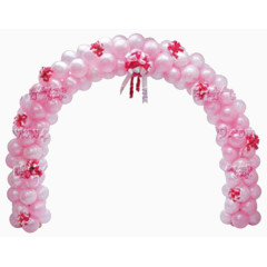 粉色气球拱门