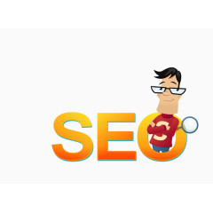 矢量彩色卡通人物字母SEO优化