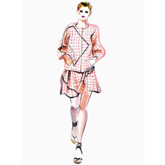 时尚女装手绘设计稿