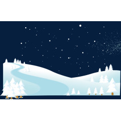 雪景冬天北极雪素材