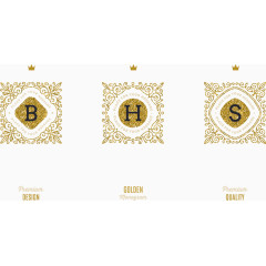 矢量金粉花纹图案1