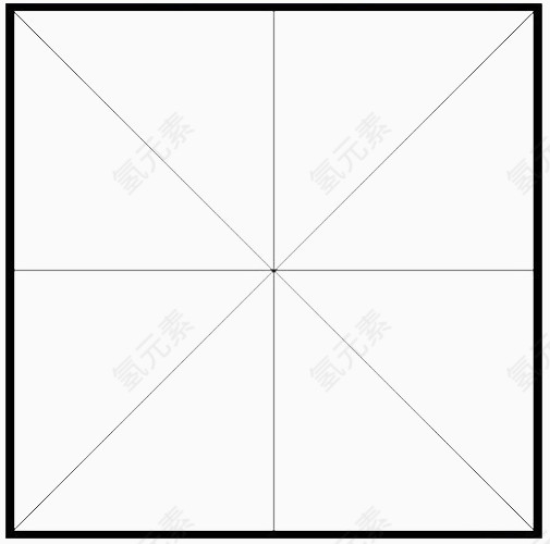 黑色实心米字格