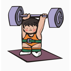 卡通举重男子