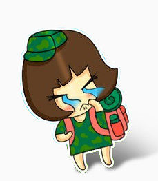 唯美卡通可爱小女孩哭泣