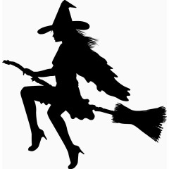 女巫的剪影艺术剪辑