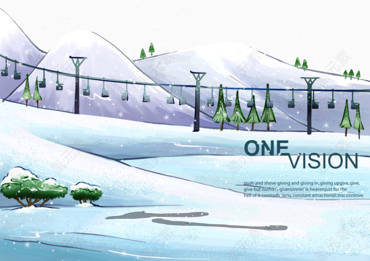 冬天的雪景