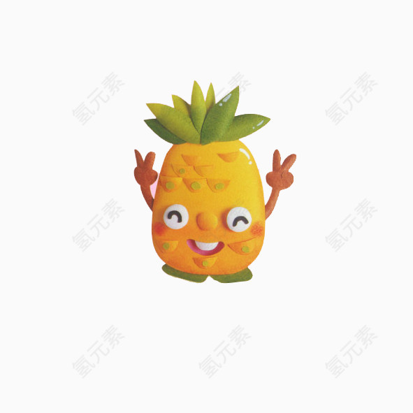 卡通笑脸菠萝