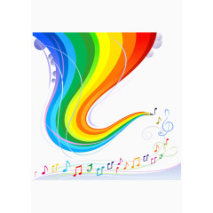 彩虹 云朵  矢量图 装饰图案  背景装饰图案 手绘 线条