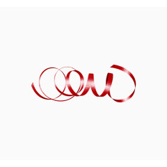 卷曲的红色彩带