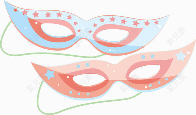 矢量化装舞会眼罩