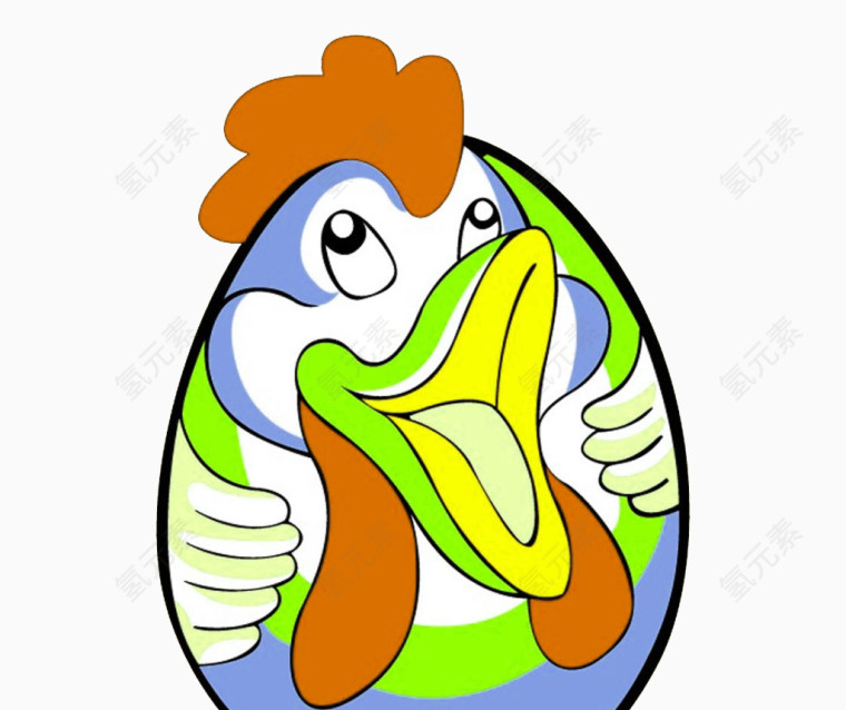 卡通不倒翁生肖鸡