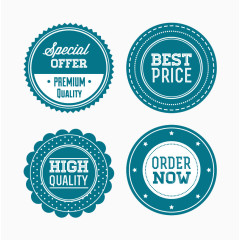 清新圆形销售标签矢量素材