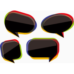 时尚对话框矢量素材