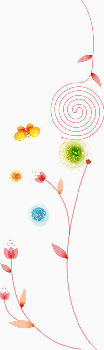 简约手绘树叶图案