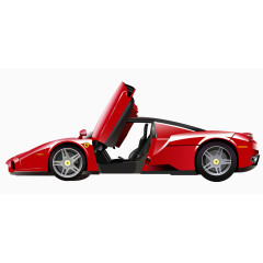 经典红色法拉利跑车矢量图