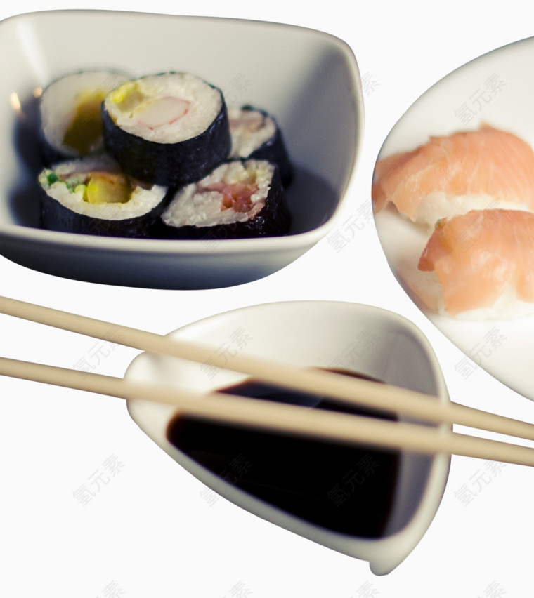 三文鱼寿司午餐免抠图