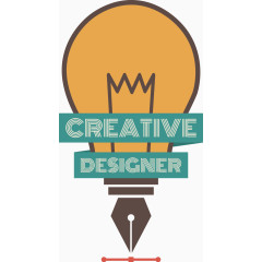 创意钢笔矢量图