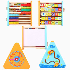 幼儿启智玩具三角画板各方位图